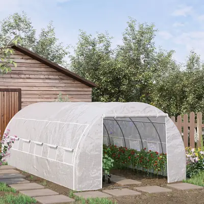 Serre de jardin 6 × 3 × 2 m, acier, vue 2