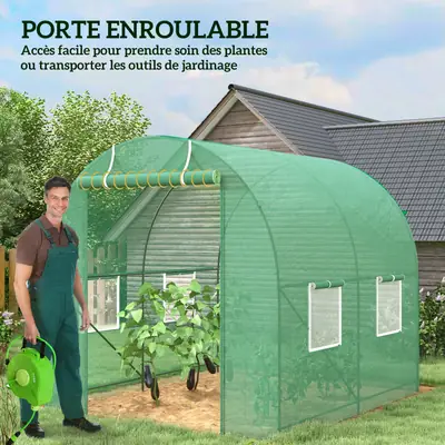 Serre tunnel 2,5 × 2 × 2 m, acier renforcé, vue 4