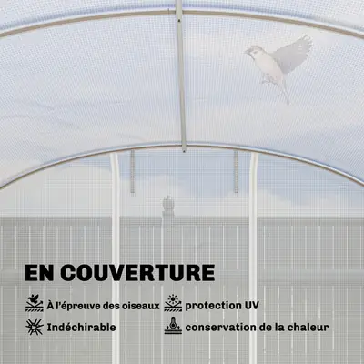 Serre tunnel 24 m², acier galvanisé, vue 4