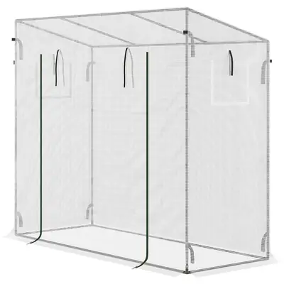 Serre de jardin 2 × 0,76 × 1,68 m, acier, vue 2