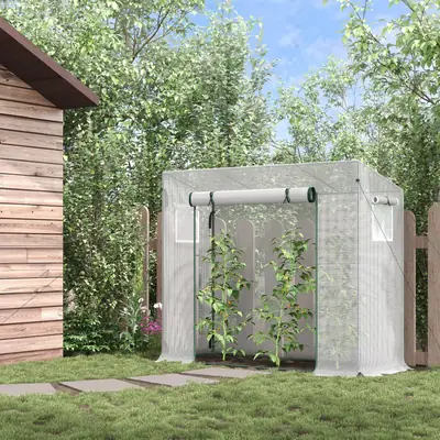 Serre de jardin 2 × 0,76 × 1,68 m, acier, vue 3