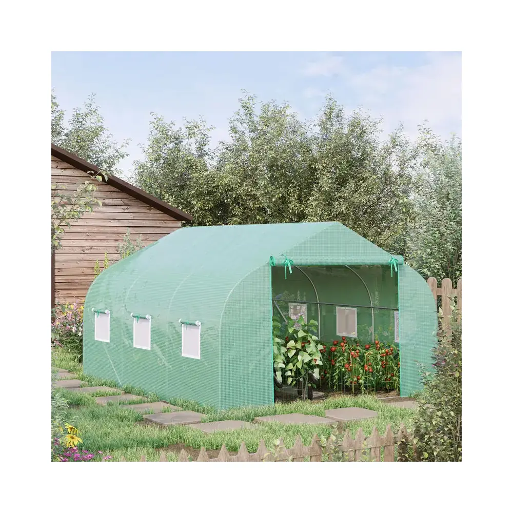 Serre de jardin 3,5 × 3 × 2 m, métallique