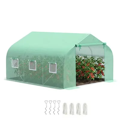 Serre de jardin 3,5 × 3 × 2 m, métallique, vue 2