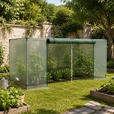 Serre de jardin 2,4 × 1,2 × 1,1 m, acier galvanisé, vue 2