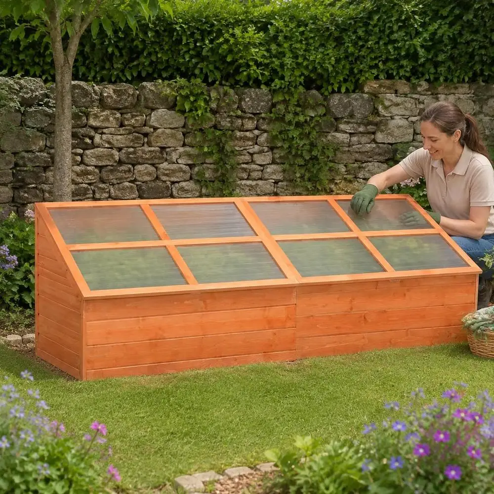 Serre de jardin 1,8 × 0,57 × 0,62 m, bois