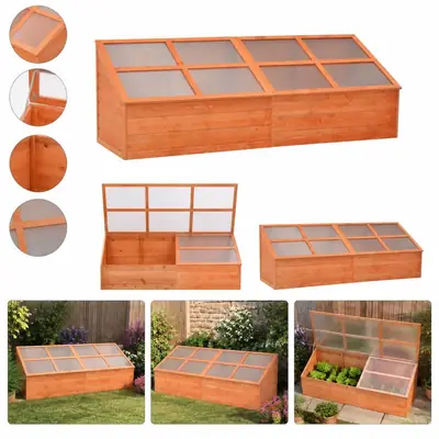 Serre de jardin 1,8 × 0,57 × 0,62 m, bois, vue 4
