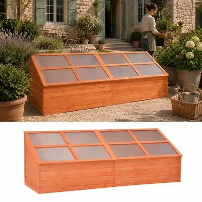 Serre de jardin 1,8 × 0,57 × 0,62 m, bois, vue 5