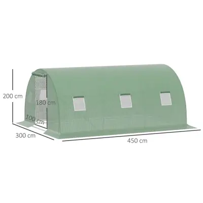 Serre tunnel 4,5 × 3 × 2 m, vue 5