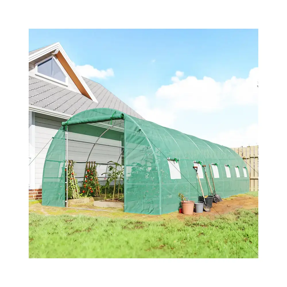 Serre tunnel 8 × 3 × 2 m, acier