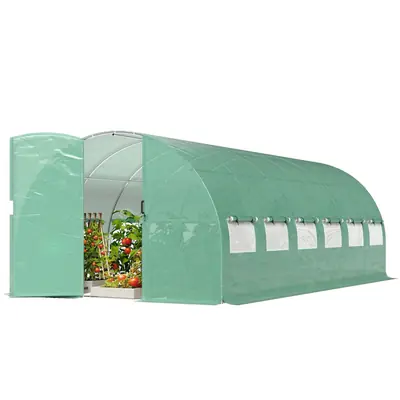 Serre tunnel 2,95 × 5,97 × 2 m, acier, vue 2