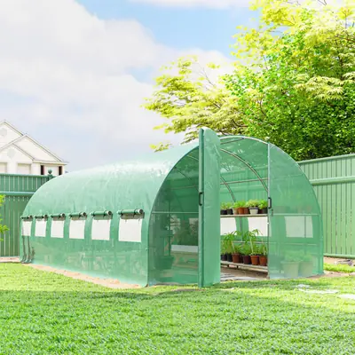 Serre tunnel 2,95 × 5,97 × 2 m, acier, vue 4