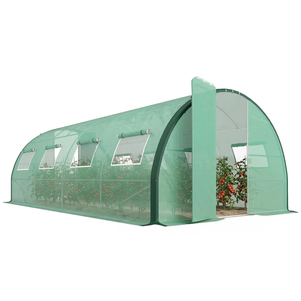 Serre tunnel 6 × 3 m, acier galvanisé