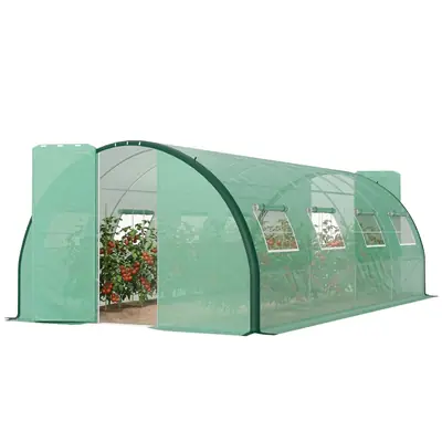 Serre tunnel 6 × 3 m, acier galvanisé, vue 2