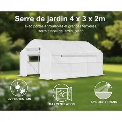 Serre tunnel 4 × 3 × 2 m