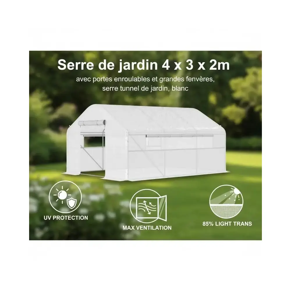 Serre tunnel 4 × 3 × 2 m