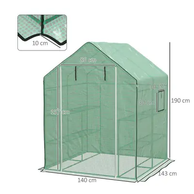 Serre de balcon 1,4 × 1,43 × 1,9 m