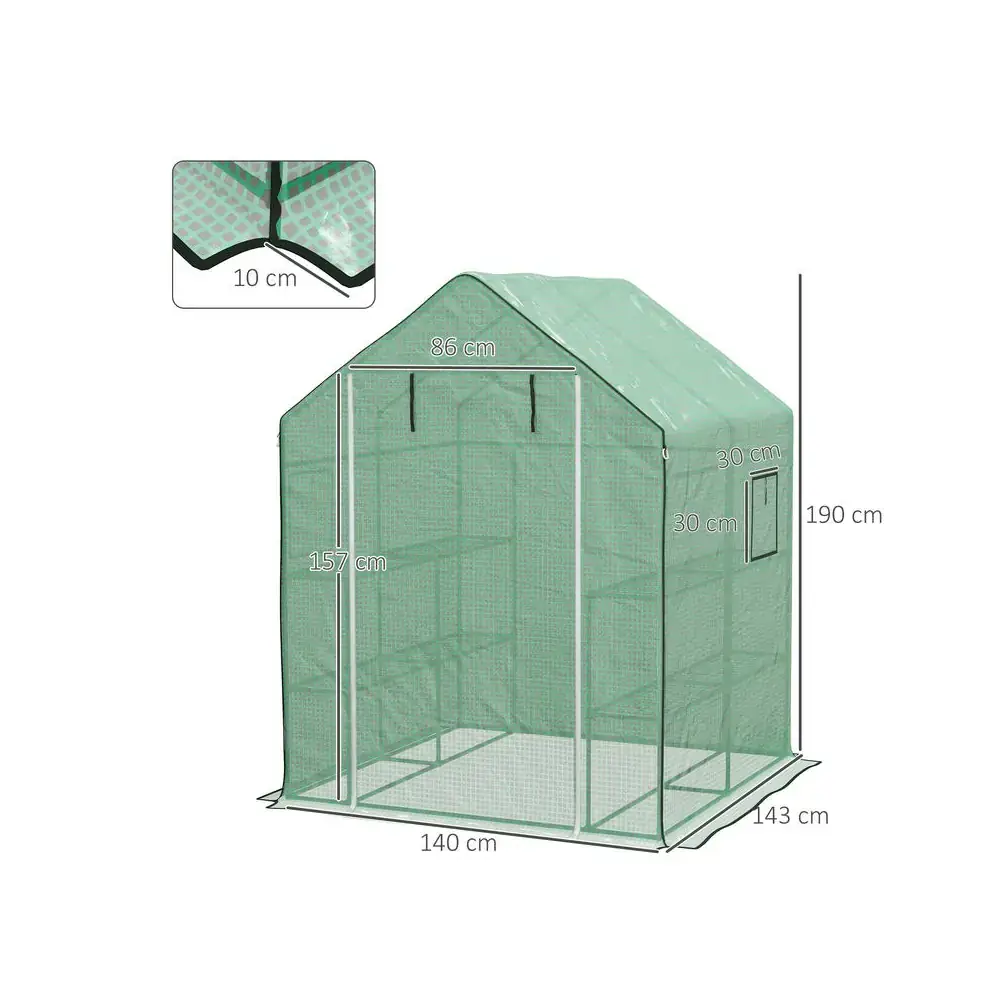 Serre de balcon 1,4 × 1,43 × 1,9 m