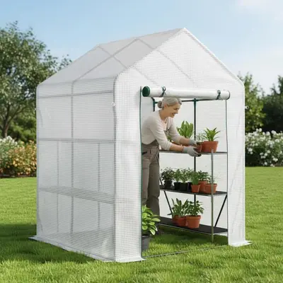 Serre de balcon 1,43 × 1,43 × 1,95 m, acier