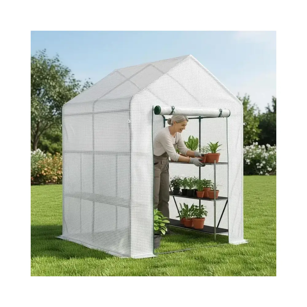 Serre de balcon 1,43 × 1,43 × 1,95 m, acier