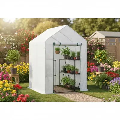 Serre de balcon 1,43 × 1,43 × 1,95 m, acier, vue 2