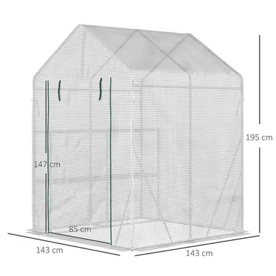 Serre de balcon 1,43 × 1,43 × 1,95 m, acier, vue 4